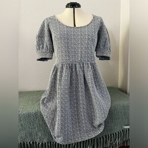 Loft textured swoop neck dress, tweed dress for fall and winter dress